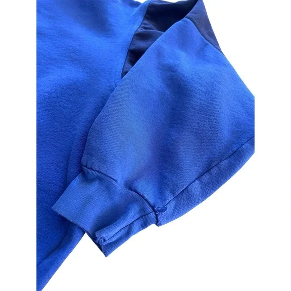 NIKE AIR - Vtg 80s Navy Blue Center Swoosh Crewneck Embroidered Sweatshirt L - Picture 10 of 11